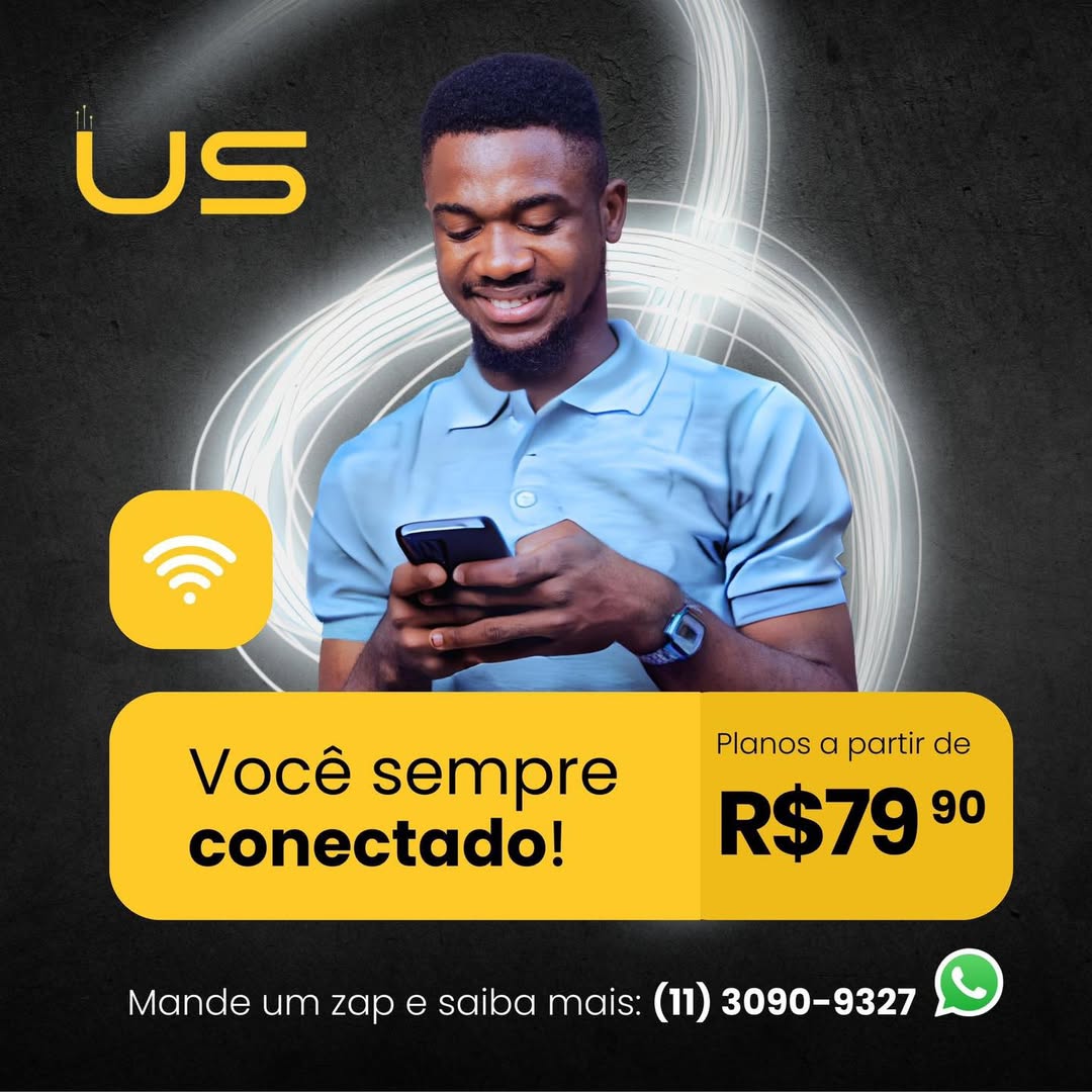 Planos a partir de R$ 79,90, com instalação grátis e equipamento Wifi em comodato, peça já a sua